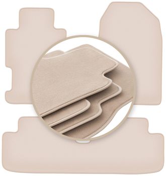 OEM Alfombrillas Beige Premium Para Honda Civic Vii 3 Puertas Hatchback, Coup&eacute; 2001-2005