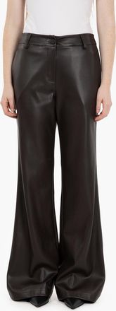 Kaos Pantaloni in ecopelle flare moro