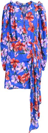 Magda Butrym Lagos Floral-Print Mini Dress in Multicolor Silk