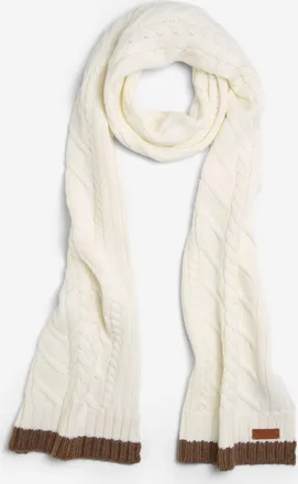 Cole Haan Womens Solid Scarf with Trim - Beige