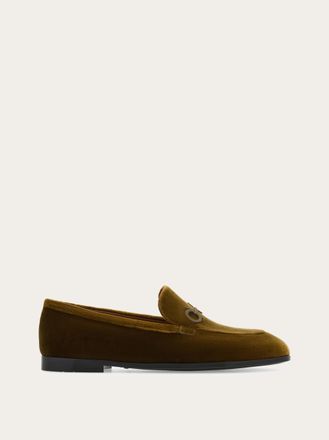 Ferragamo Donna Mocassino morsetto Gancini Verde Taglia 35.5