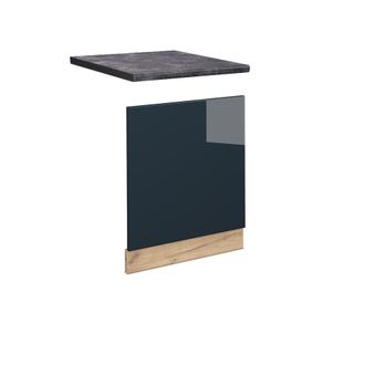 Vicco Panel Frontal Fame-line, Azul Oscuro Alto Brillo, 60 Cm, Et Antracita