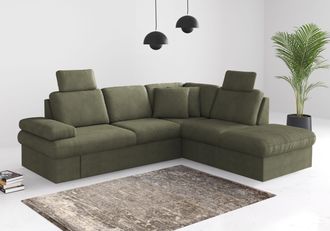 Sit&more Ecksofa »Moreno L-Form, B: 238 cm« mit Armteilverstellung, optional Bettfunktion