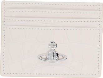 Vivienne Westwood Orb Emblem Textured Calf Leather Card Holder