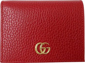 Gucci Red Color Leather Wallet (Bi-Fold) (Pre-Owned)