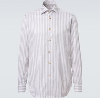 Kiton Striped cotton poplin shirt