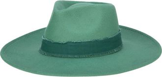 San Diego Hat Company Ribbon Trim Felt Fedora in Teal at Nordstrom Rack