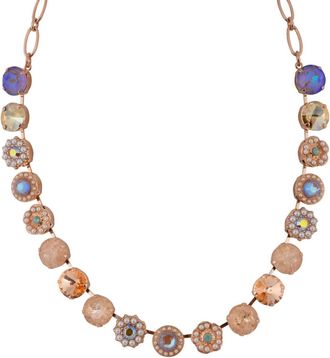 Mariana Womens Rosette Necklace In Desert Rose