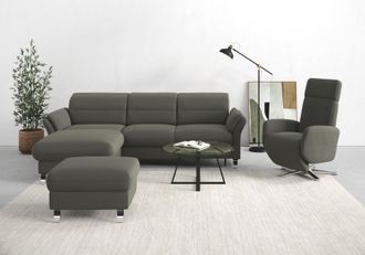 Sit&more Ecksofa »Grenoble L-Form mit Federkern« wahlweise mit Bettfunktion, Bettkasten, Arm- und Kopfteilverstellung
