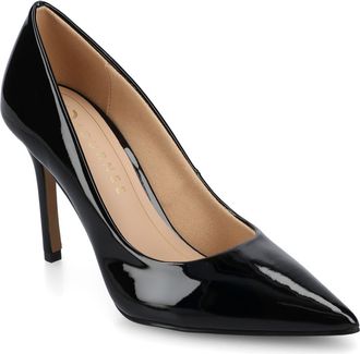 Journee Collection Embellished Pointed Toe Pump in Black Patent at Nordstrom Rack, Size 7.5