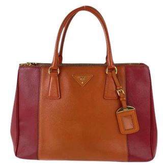Prada Pre-owned Handbags, female, Orange, Size: ONE SIZE Pre-owned Vintage Leather Handbag