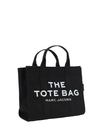 Marc Jacobs Womens The Medium Tote Handbag Black Cotton Handbags Hand Bags