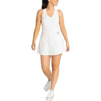 Lusso Womens Lusso White New York Yankees Tess Cheetah V-Neck Racerback Dress at Nordstrom, Size Xx-Large