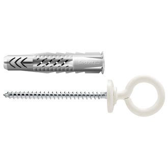 Fischer 25x Taco Universal Ux 8x50 Oh N Con Borde Y Tornillo De C&aacute;ncamo Recubierto De Nailon - 94414