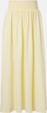 Montce Swim Millie gingham cotton maxi skirt