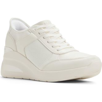 Aldo Iconistep Wedge Sneaker in White at Nordstrom, Size 8.5