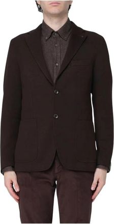 Tagliatore Montecarlo Knit Blazer - Heren - Blazers - Bruin - 4XL - Wol - Jassen