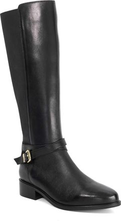 Dune London Womens Ladies Teine - Leather Knee High Boots With Buckle Detail - Black - Size UK 4