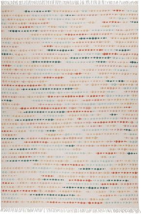 Wecon Home Alfombra tejida a mano lana virgen flecos y multicolor 80x150