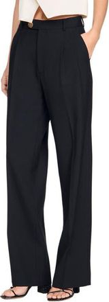 Sandro Wool cardigan with a polo collar in Black at Nordstrom, Size 36 Eu