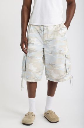 Elwood Baggy Camo Shorts in Soft Blue Camo at Nordstrom, Size 38