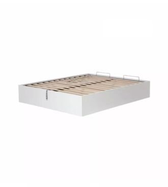 OEM Letto Matrimoniale Con Contenitore E Rete bed Box Bianco 160x190 Cm