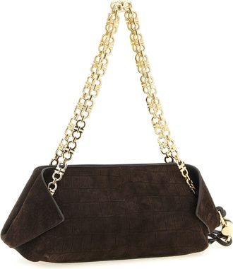 Ferragamo Womens Brown Goatskin Shoulder Bag