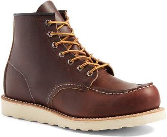 Red Wing Shoes 6 Inch Moc Toe Boot in Brown Leather at Nordstrom, Size 7.5