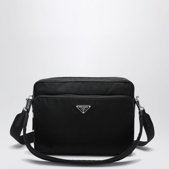 Prada Re-Nylon and Saffiano leather crossbody bag in black