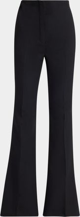 Alexander McQueen Foldover-Waist Flare Trousers