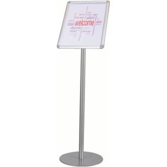 OEM Soporte Para Folletos H900xw252mm Plateado Con Marco A Presi&oacute;n Din A4
