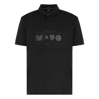 HUGO BOSS Hugo, Polo Shirts, male, Black, Size: 2XL Cotton Polo Shirt