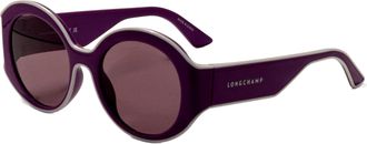 Longchamp Womens 53 mm Purple Sunglasses