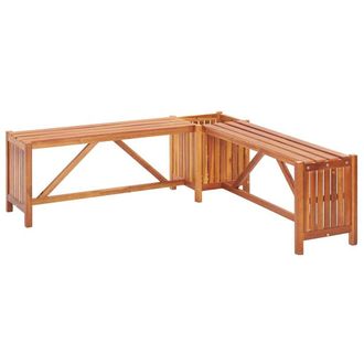 vidaXL Garden Bench Brown Solid acacia wood 46.1 x 46.1 x 15.7 in