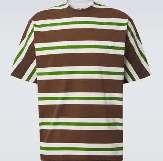 Prada Striped cotton jersey T-shirt
