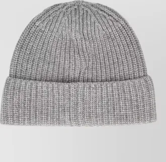 Stone Island ribbed virgin wool beanie