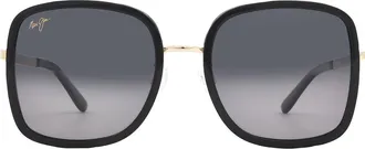 Maui Jim Pua Neutral Grey Square Unisex Sunglasses GS865-02 55