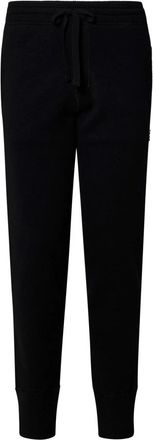 Dolce & Gabbana Broeken, Heren, Zwart, S, Wol, Zwarte Geribbelde Wol Kasjmier Broek