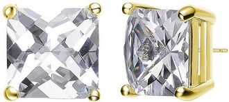 Genevive 14K Over Silver Cz Studs