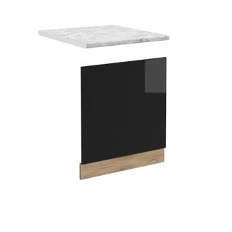Vicco Panel Frontal R-line, Negro Brillo Intenso, 60 Cm, Et M&aacute;rmol