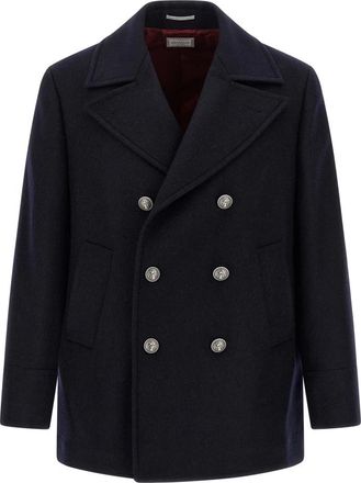 Brunello Cucinelli Heren, Jassen, Blauw, Maat: L Wol