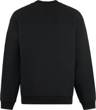 Stone Island Mens Cotton Crew-Neck Sweatshirt Black Sweatshirts Sweater