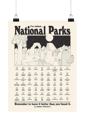 Parks Project Adventure Responsibly National Parks Fill In Poster in Multi Color at Nordstrom