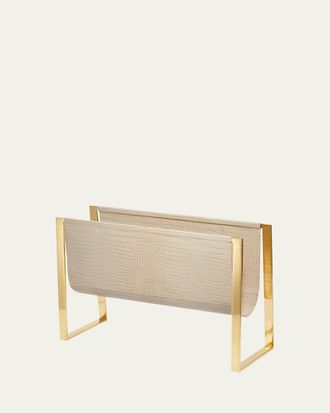 Aerin Classic Croc Magazine Rack