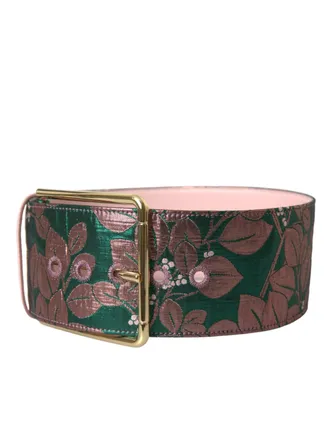 Dolce & Gabbana Floral Jacquard Lurex Belt - Multicolor