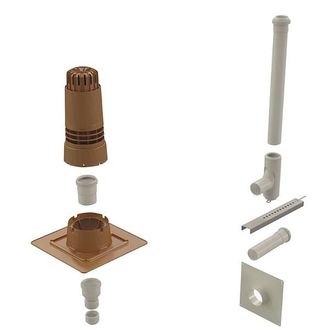 Ubbink Kit Renolux &Oslash;60 Ocre De Syst&egrave;me Non &Eacute;tanche C3 C9 - Ubbink : 184425