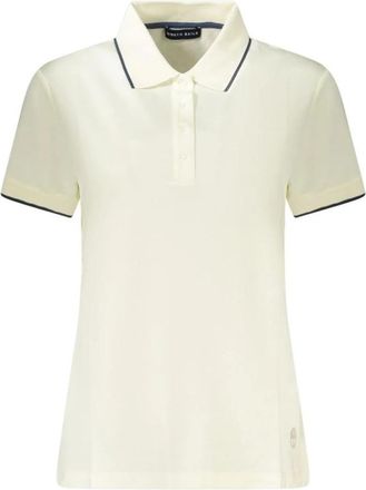North Sails Polo Shirt met Contrasterende Details - Dames - Polos - Beige - L - Katoen - Tops