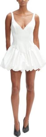 Bardot Oria Bubble Hem Satin Minidress in Orchid White at Nordstrom Rack, Size 12