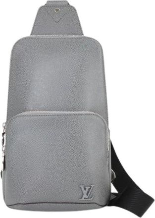 Louis Vuitton Pre-owned Cross Body Bags, female, Gray, Size: ONE SIZE Pre-owned Vintage Taiga Leather Sling Bag