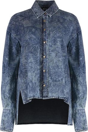 Just Cavalli Blouses & Shirts - Dames - Spijkeroverhemden - Blauw - S - Overhemden